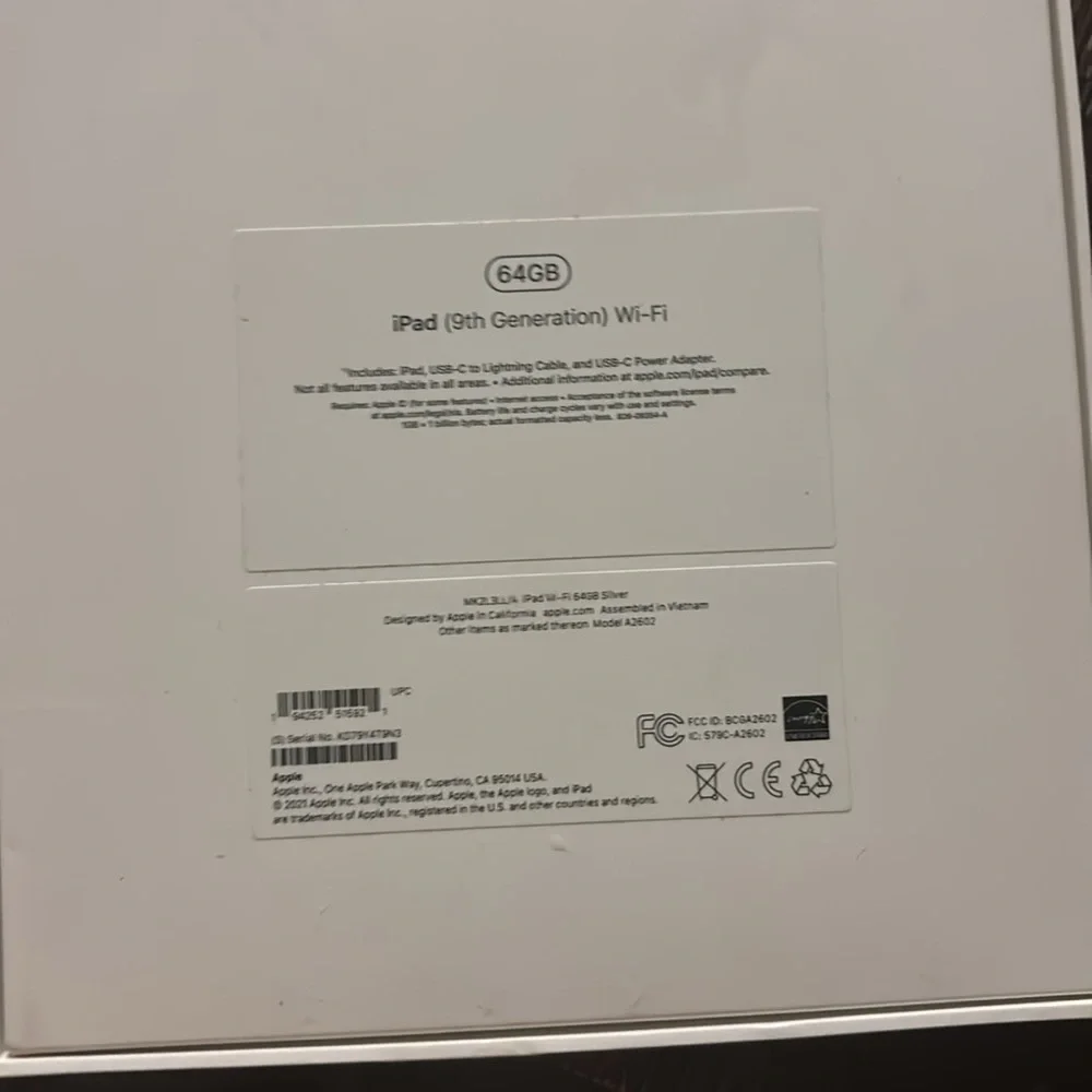 iPad 9gen 64gb